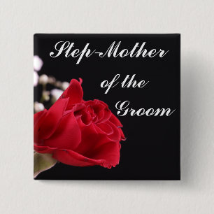 Step Mother Of The Groom 15 Cm Square Badge