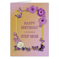 Step Mum Birthday Flowers and Butterflies