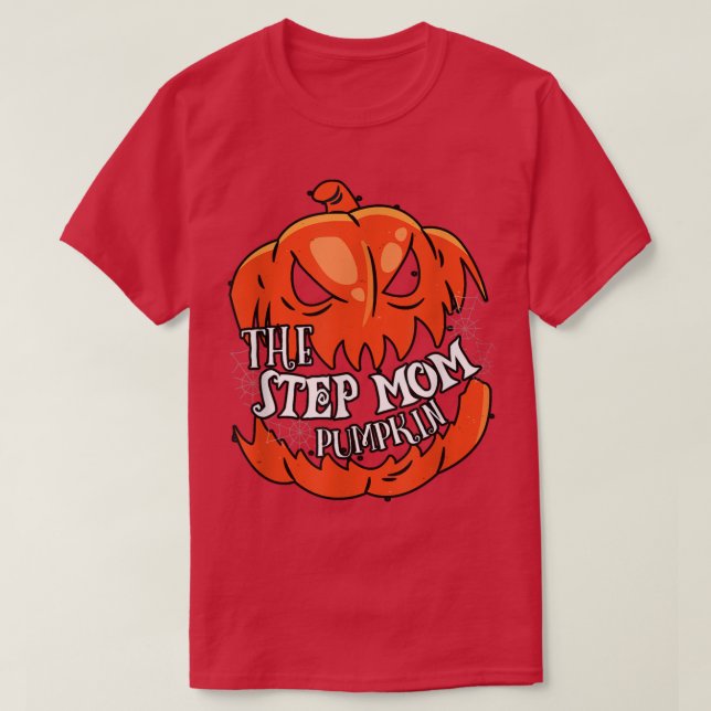 Step Mum Pumpkin Matching Family Group Halloween P T-Shirt (Design Front)