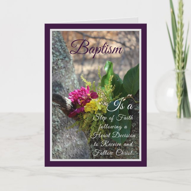 Step of Faith Adult Baptism Card (Front)