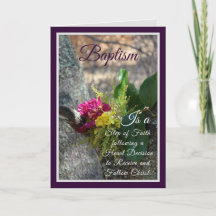 Step of Faith Adult Baptism Card