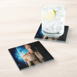 Step Out glass coaster