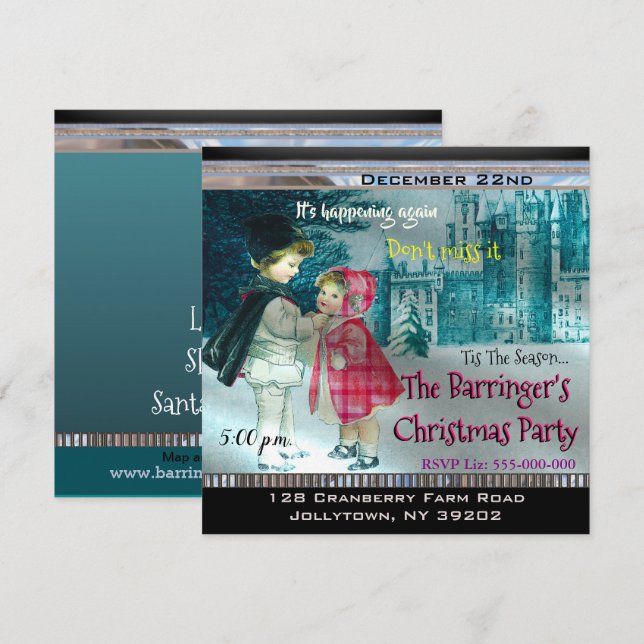 Step out Holiday Christmas Party Invitation (Front/Back)