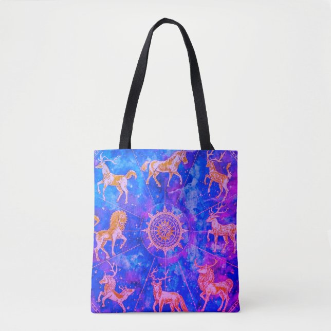 Step Out in Style With This Blue + Purple Tote Bag (Front)