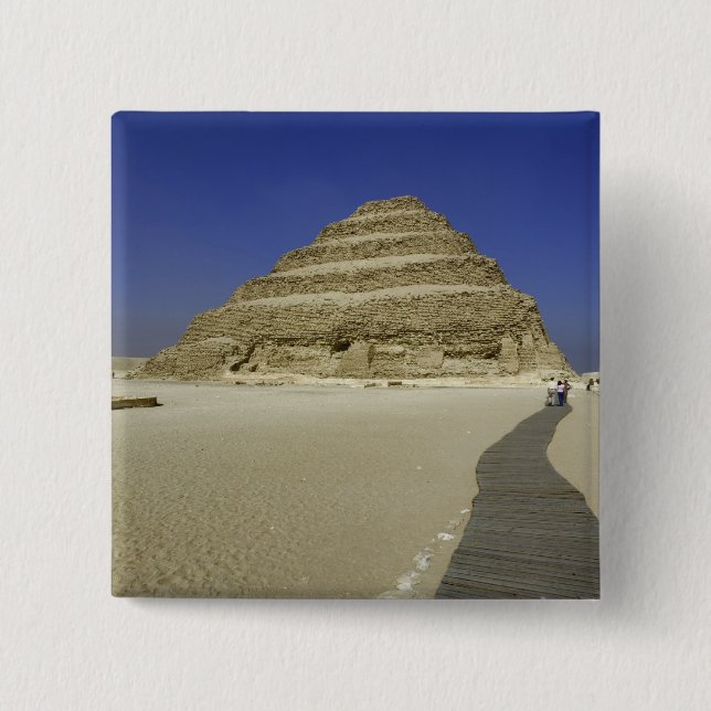 Step pyramid at Saqqara, one of the earliest 15 Cm Square Badge (Front)