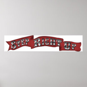 "Step Right Up" Circus Carnival Banner Sign