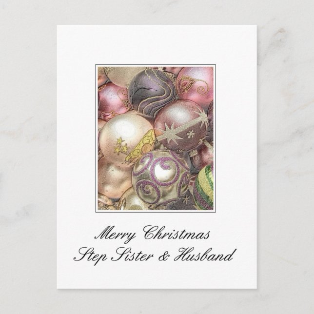 Step sister & Husband   Merry Christmas card (Front)