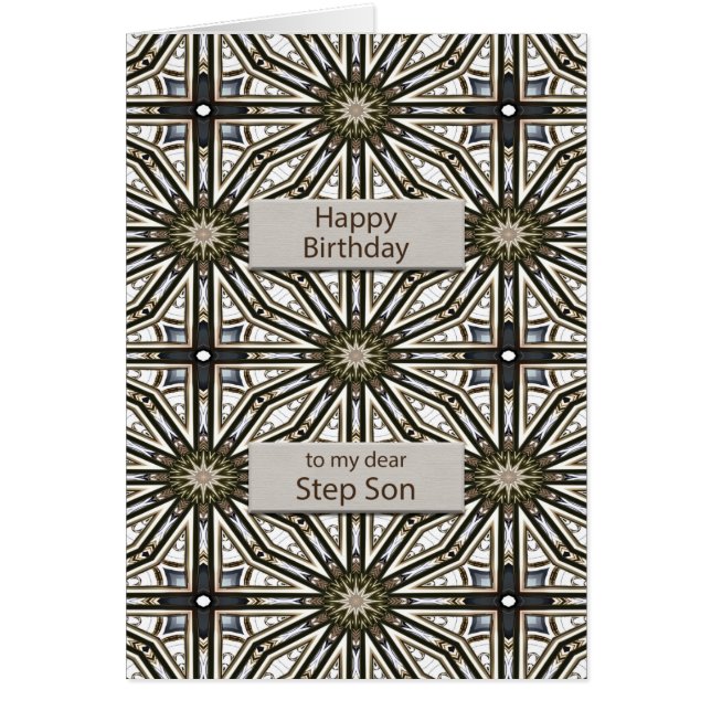 Step Son Birthday Abstract Mandala Design (Front)