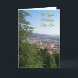 Step Son Birthday Card Mountain Landscape<br><div class="desc">Step son birthday card landscape photography. You can customise this birthday card with any text of your choice then have it printed and sent to you or instantly download it. Should you require any help with customising then contact us through the message link on this page. Landscape step son personalised...</div>