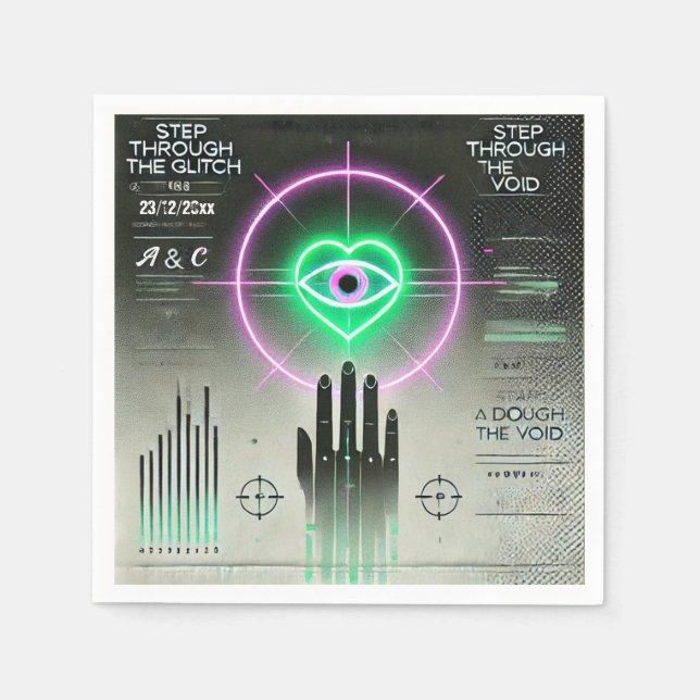 🖤 “Step Through the Glitch” Weirdcore Napkin 🖤 (Front)
