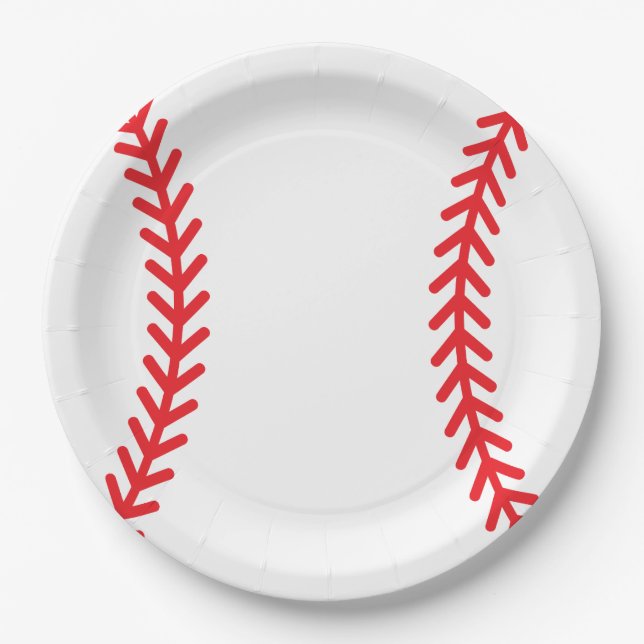 Step to the Plate! Baseball themed plates (Front)