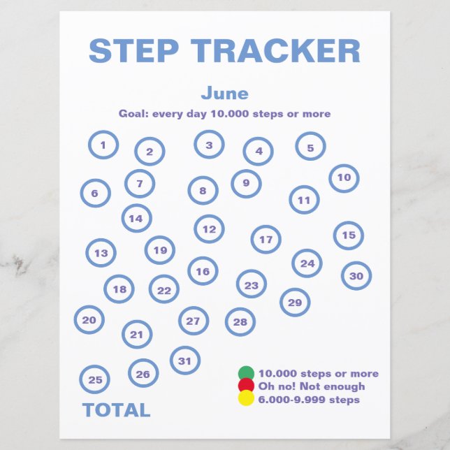 Step tracker. (Front)