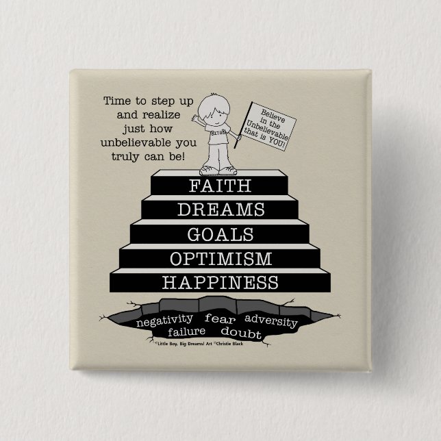 Step Up 15 Cm Square Badge (Front)