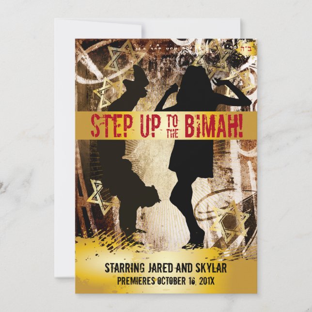 Step up to the bimah Invitation (Front)