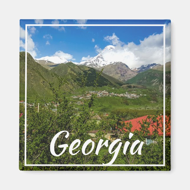 Stepantsminda Kazbegi Georgia Gergeti Caucuses Magnet (Front)