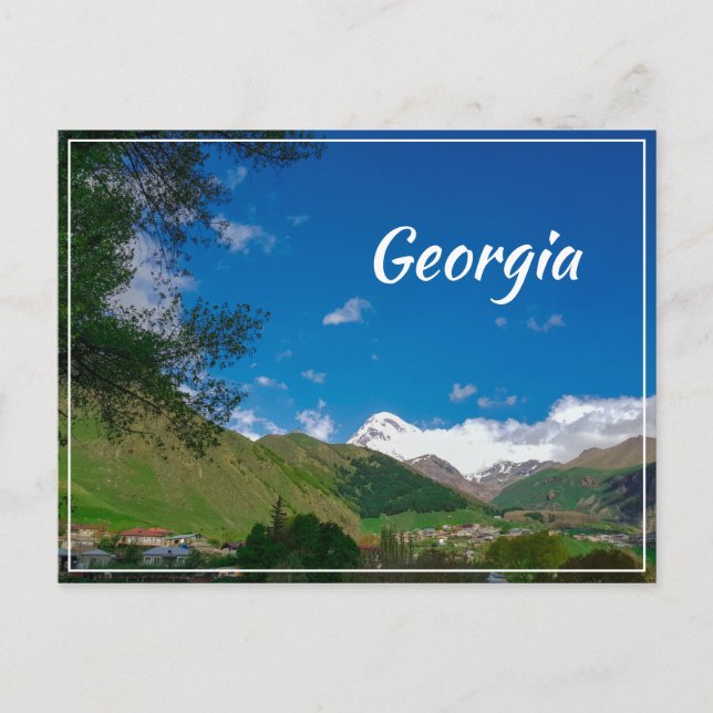 Stepantsminda Kazbegi Georgia Gergeti Caucuses Postcard (Front)