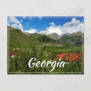 Stepantsminda Kazbegi Georgia Gergeti Caucuses Postcard