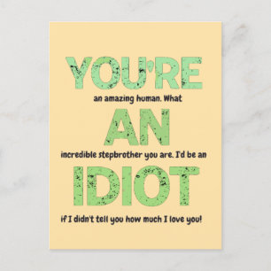 Stepbrother, You're an Amazing Human Gift Postcard