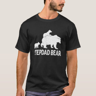 Stepdad Bear 2 Cubs Stepdad 2 Kids For Dad Grandpa T-Shirt