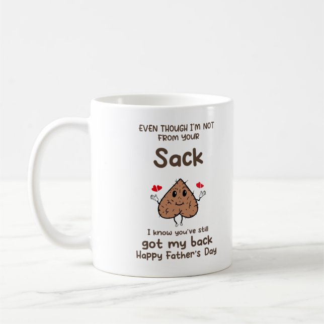  Stepdad Dad Gift,Fathers Day Gift Mug,Custom Name Coffee Mug (Left)