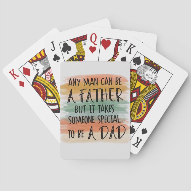 Stepdad Father's Day Gift | Special Dad Playing Cards (Back)