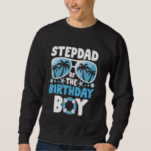 Stepdad of the Birthday Boy Swimmer Swimming Swim Sweatshirt