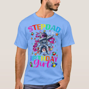 Stepdad Of The Birthday Girl Astronaut Boy Space T T-Shirt