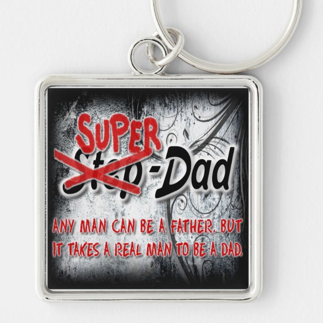 StepDad Square Keychain (Front)