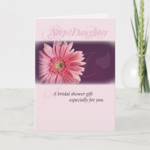 Stepdaughter, Bridal Shower Pink Daisy Invitation