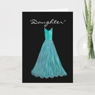 STEPDAUGHTER - Junior Bridesmaid TURQUOISE Dress Invitation