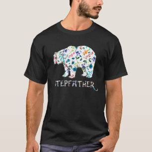Stepfather Bear Floral Matching Family Flower T-Shirt