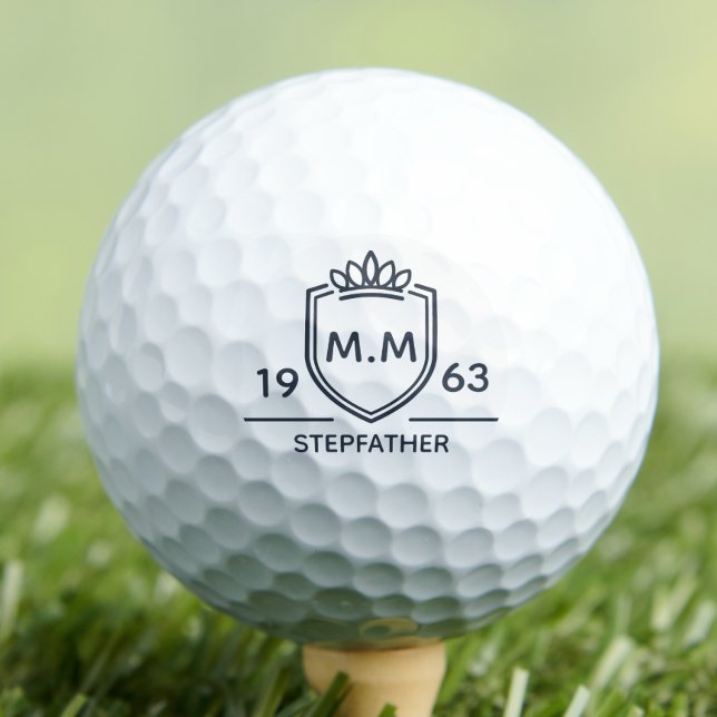 Stepfather Monogram Initials Name Man Of Merit Golf Balls (Stepfather Golf Ball)