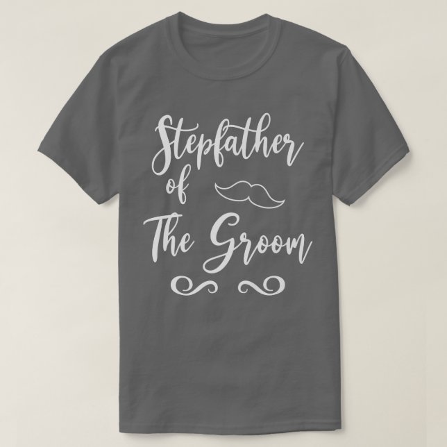 Stepfather of Groom & Bride Wedding Matching  T-Shirt (Design Front)