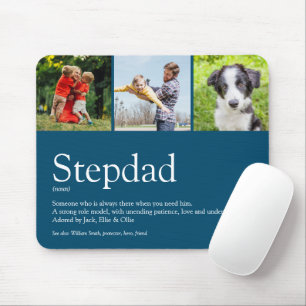 Stepfather Stepdad Definition 3 Photo Fun Blue Mouse Mat
