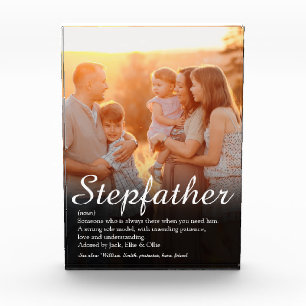 Stepfather Stepdad Definition Elegant Script Fun Photo Block