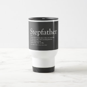 Stepfather Stepdad Definition Fun Grey Travel Mug