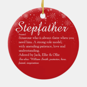 Stepfather Stepdad Definition Photo Christmas Ceramic Tree Decoration