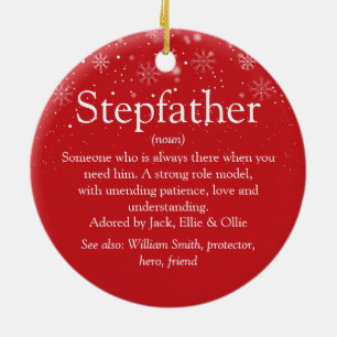 Stepfather Stepdad Definition Photo Christmas Ceramic Tree Decoration
