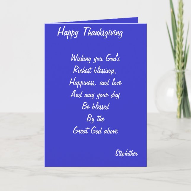 Stepfather thanksgiving cards (Front)