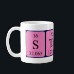 Steph periodic table name mug<br><div class="desc">Steph spelled out as S Te P H (Sulphur Tellurium Phosphorus Hydrogen) on a mug for the scientist in you.</div>