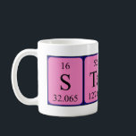 Steph periodic table name mug<br><div class="desc">Steph spelled out as S Te P H (Sulphur Tellurium Phosphorus Hydrogen) on a mug for the scientist in you.</div>