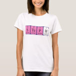 Steph periodic table name shirt<br><div class="desc">Steph spelled out as S Te P H (Sulphur Tellurium Phosphorus Hydrogen) on a shirt for the scientist in you.</div>