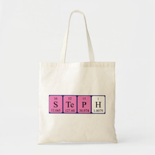 Steph periodic table name tote bag