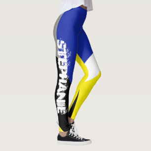 Stephanie Add Your Name Abstract Art Leggings