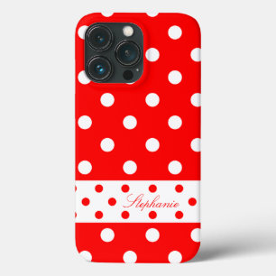 Stephanie - Cute Polka Dots With Your Name - Case- iPhone 13 Pro Case