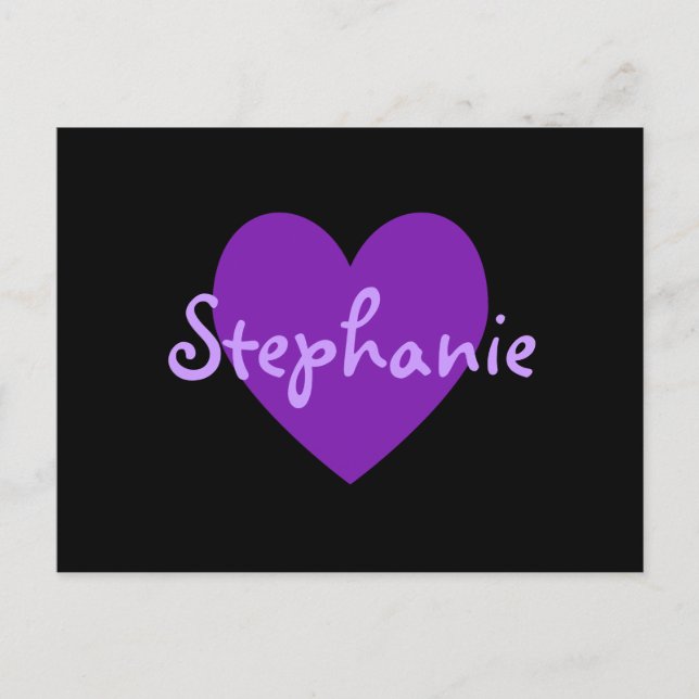 Stephanie in Purple Postcard (Front)