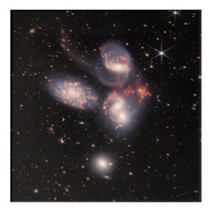 Stephan's Quintet 5 Galaxies Deep Field James Webb Acrylic Print