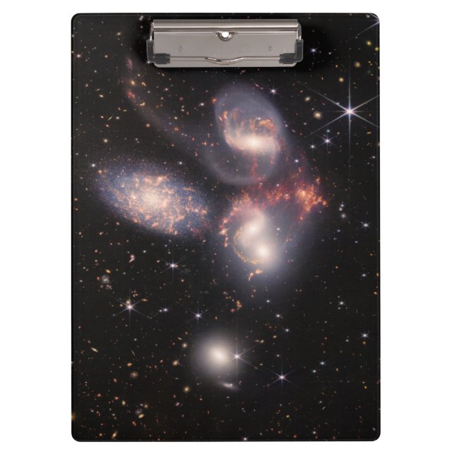 Stephan's Quintet 5 Galaxies Deep Field James Webb Clipboard (Front)