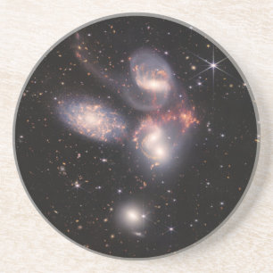 Stephan's Quintet 5 Galaxies Deep Field James Webb Coaster