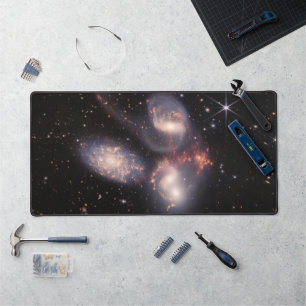 Stephan's Quintet 5 Galaxies Deep Field James Webb Desk Mat